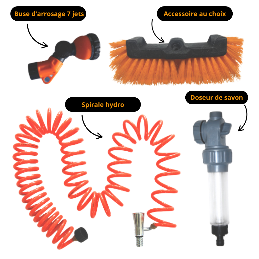 Kit hydro, pour perche télescopique + 1 accessoire