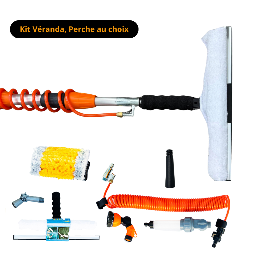 Kit nettoyage véranda, pour perche télescopique