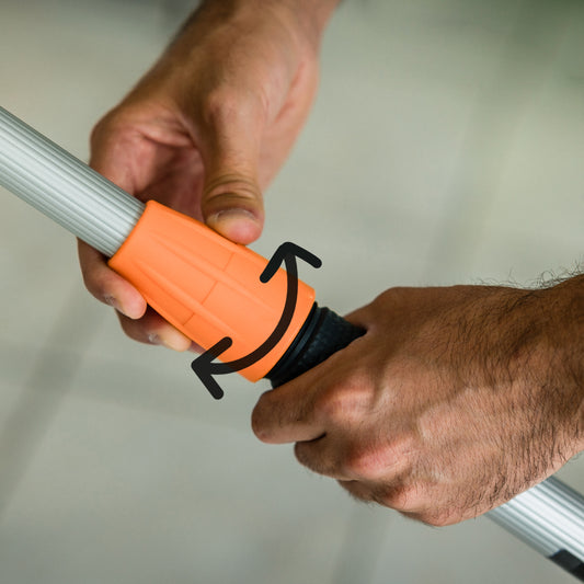Perche télescopique en aluminium strié